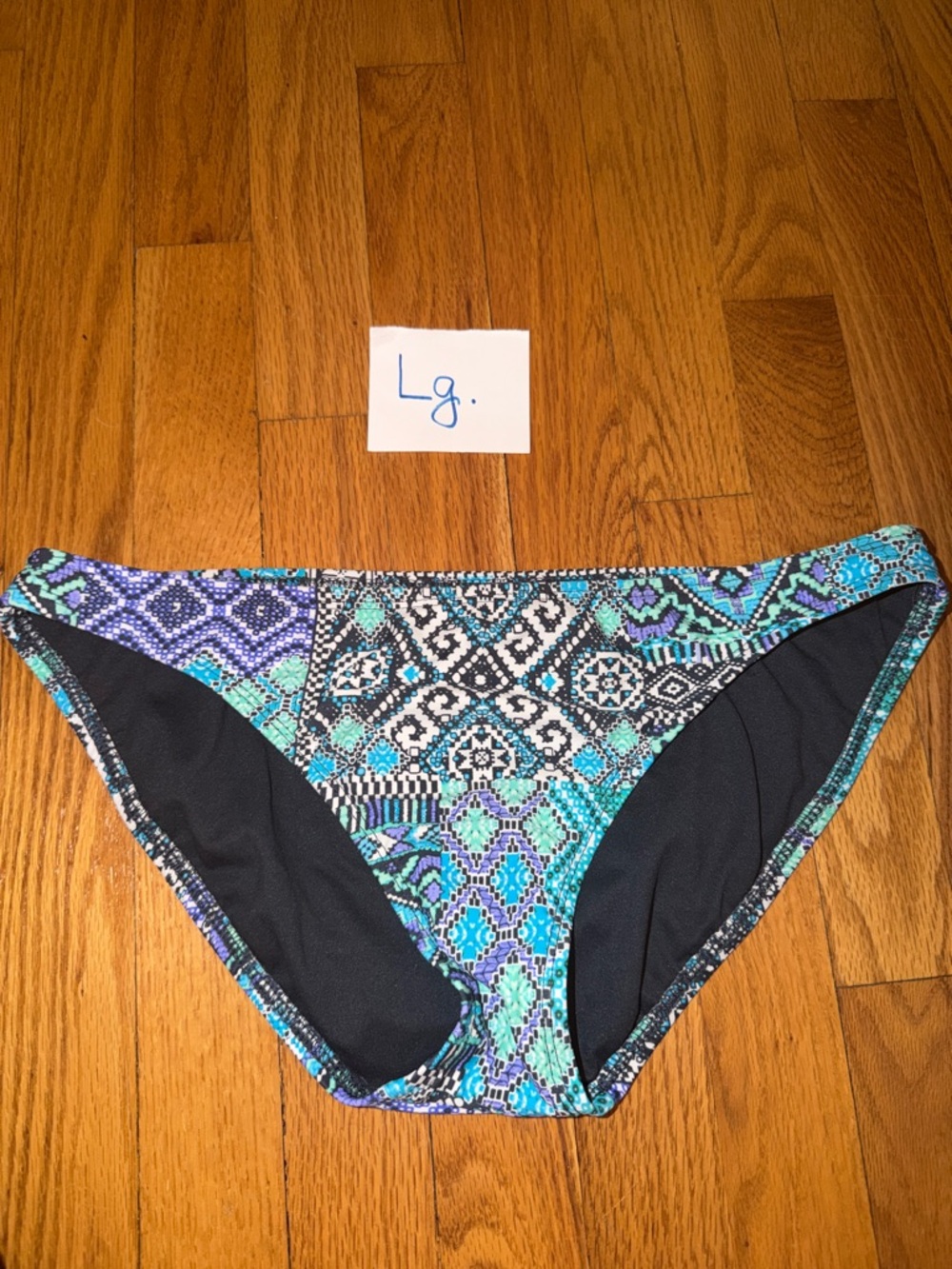 Aztec print swim bottoms